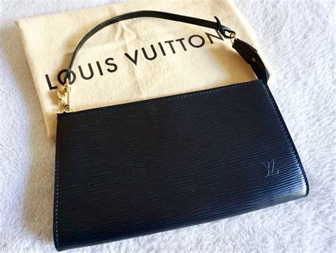 louis vuitton epi leather pochette black|Louis Vuitton epi leather tote.